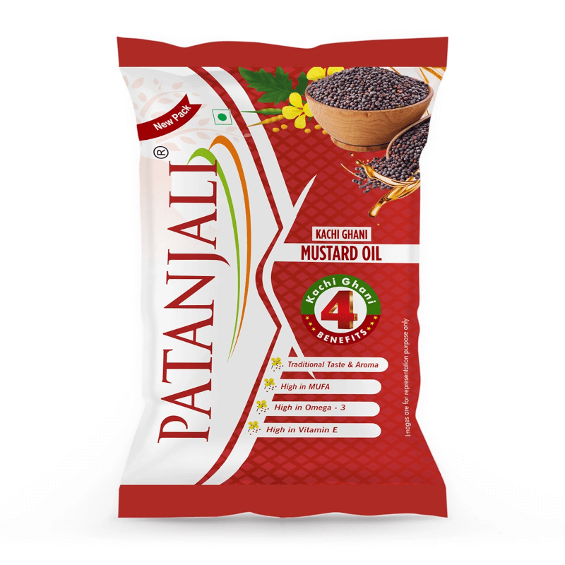 PATANJALI MUSTARD OIL 1L POUCH